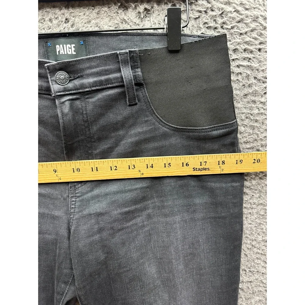 Paige Noella Straight Maternity Denim Jean Black Willow Womens Size 28